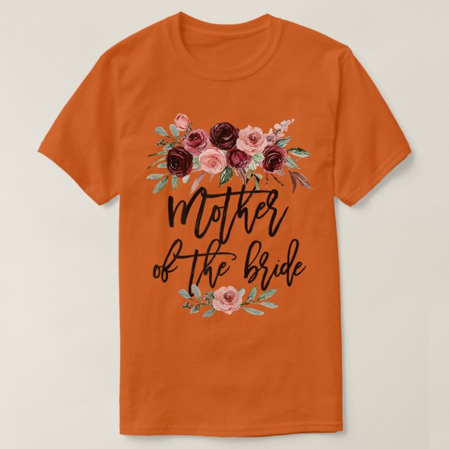 Bröllopsdusch Bröllop För Brud Mamma Mor Till Brud T Shirt (Design framsida)