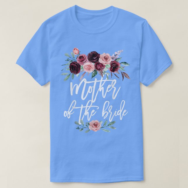 Bröllopsdusch Bröllop för Brud Mamma Mor till Brud T Shirt (Design framsida)