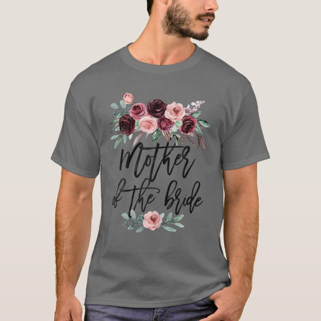 Bröllopsdusch Bröllop För Brud Mamma Mor Till Brud T Shirt (Framsida)