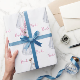 Bröllopsdusch Bröllopsklänning Presentpapper