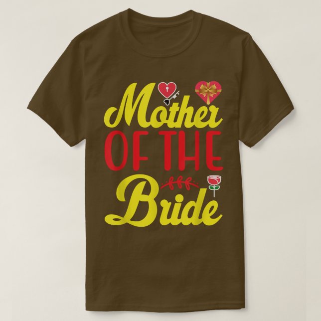 Bröllopsdusch Brudpartaj Mamma Brud Mor till brude T Shirt (Design framsida)