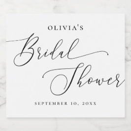 Bröllopsdusch Champagne | Elegant Minimal Skrift