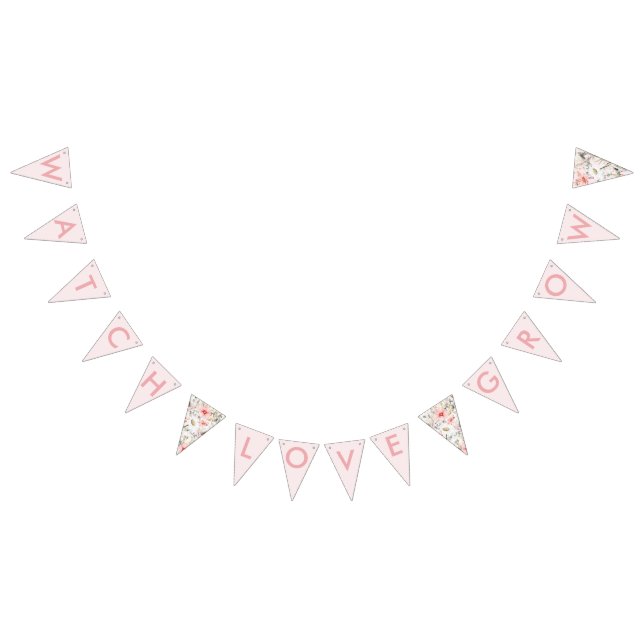 Bröllopsdusch Fladdrande Banner Med Blush Vilda Bl Vimplar (Alla)