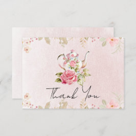 Bröllopsdusch för blomsterkakstehus - Tacksamt tac Tack Kort
