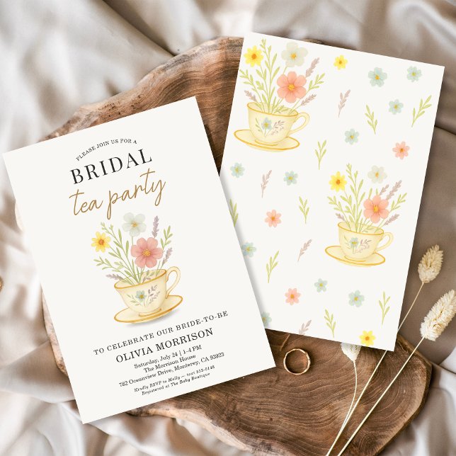 Bröllopsdusch för blomsterteparty inbjudningar (Skapare uppladdad)