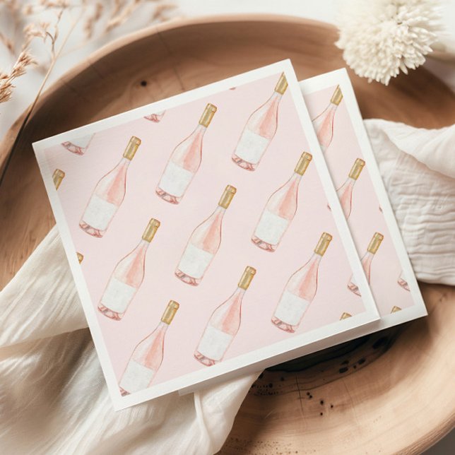 Bröllopsdusch för bruden med rosa champagne pappersservett (Skapare uppladdad)