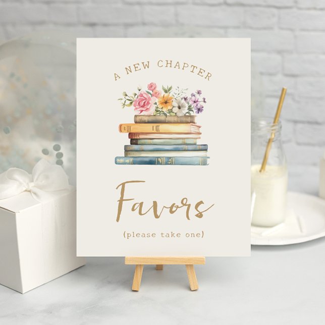 Bröllopsdusch för ett nytt kapitel poster (A New Chapter Wildflower  Bridal Shower Poster by Painted Paperie
)