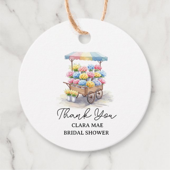 Bröllopsdusch för Fresh Off The Market Gåvor Etiketter (Framsida)