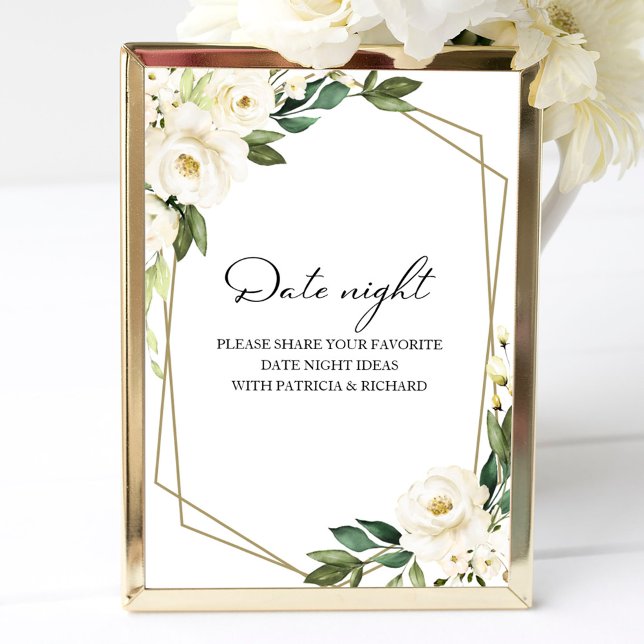 Bröllopsdusch för grönska blommig datum natt kruka poster (Skapare uppladdad)