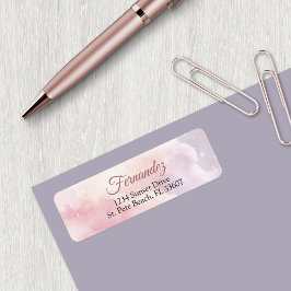 Bröllopsdusch för hon är på molnet returadress etikett