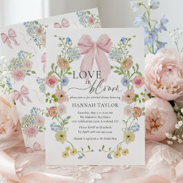 Bröllopsdusch för "Love in Bloom" Inbjudningar