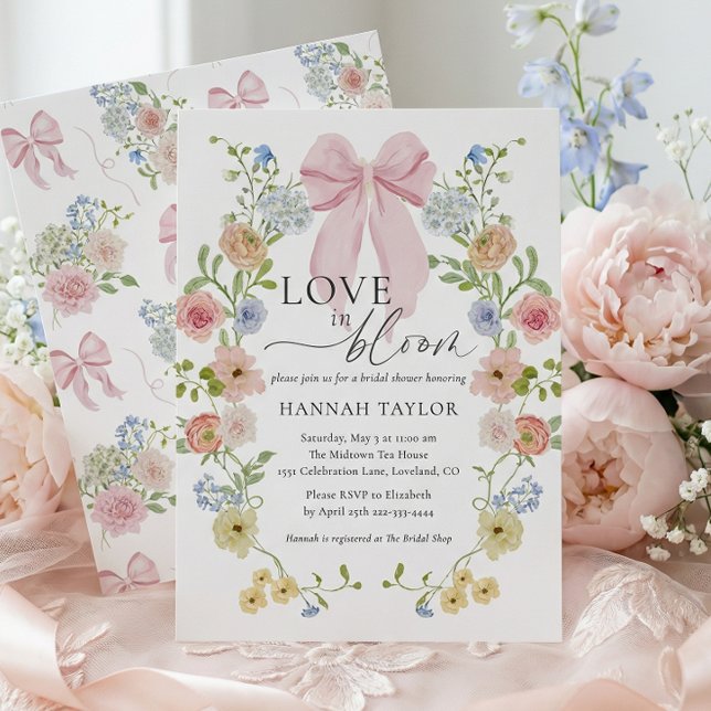 Bröllopsdusch för "Love in Bloom" Inbjudningar (Skapare uppladdad)