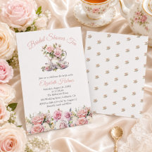 Bröllopsdusch för Rosa Rosor Tea Brunch