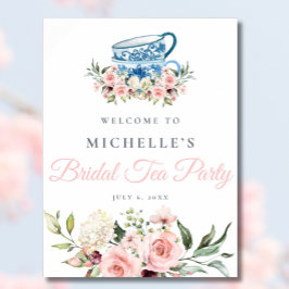 Bröllopsdusch för Tea Party välkomstskylt Poster