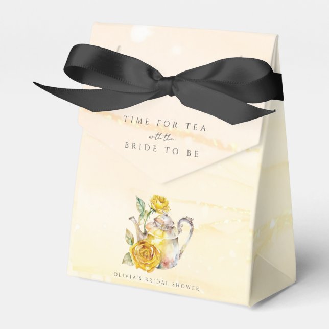 Bröllopsdusch för vildblomster-teparty presentaskar (Framsidan Sidan)