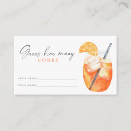 Bröllopsdusch Gissa hur många korkar Tilläggskort