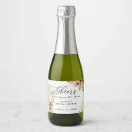 Bröllopsdusch Glas för Gnistrande Vin Rost och Gul