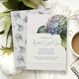 Bröllopsdusch Hydrangea Blommande Inbjudan