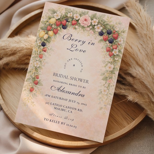Bröllopsdusch i Berry in Love Garden Inbjudningar (Skapare uppladdad)
