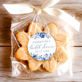 Bröllopsdusch i blomsterakvarell runt klistermärke