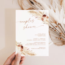 Bröllopsdusch Inbjudan | Boho Samkönad Baby Shower