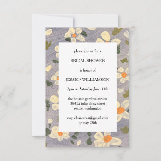 Bröllopsdusch-inbjudan med blommotiv OSA kort