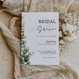Bröllopsdusch-inbjudan med grönska inbjudningar
