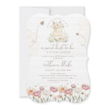 Bröllopsdusch-inbjudningar för Floral Bride to Bee