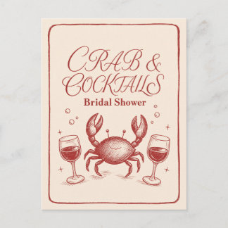 Bröllopsdusch Krabbcocktails Kustfest Söt Vykort