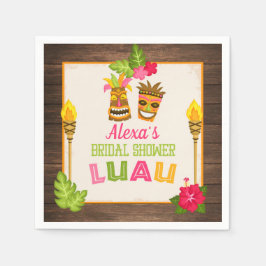 Bröllopsdusch Luau Pappersservetter