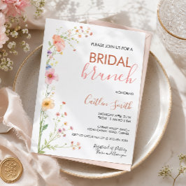 Bröllopsdusch med blommor inbjudningar