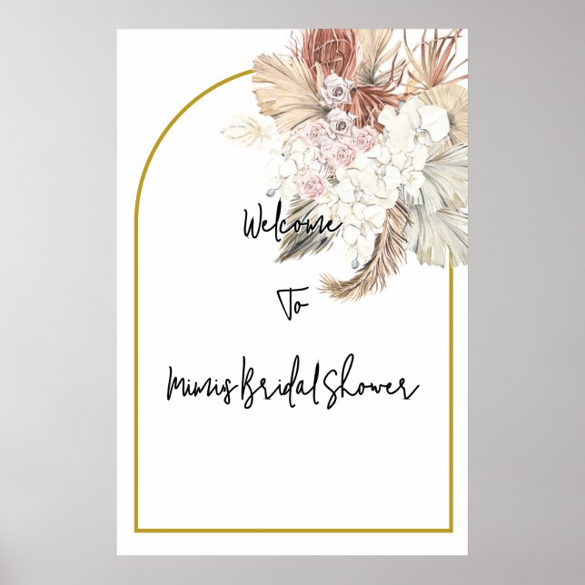 Bröllopsdusch med blommor poster (Framsidan)