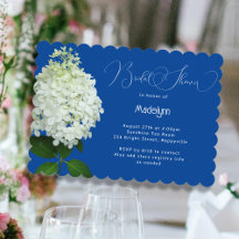 Bröllopsdusch med blomstermotiv Vit Hydrangea