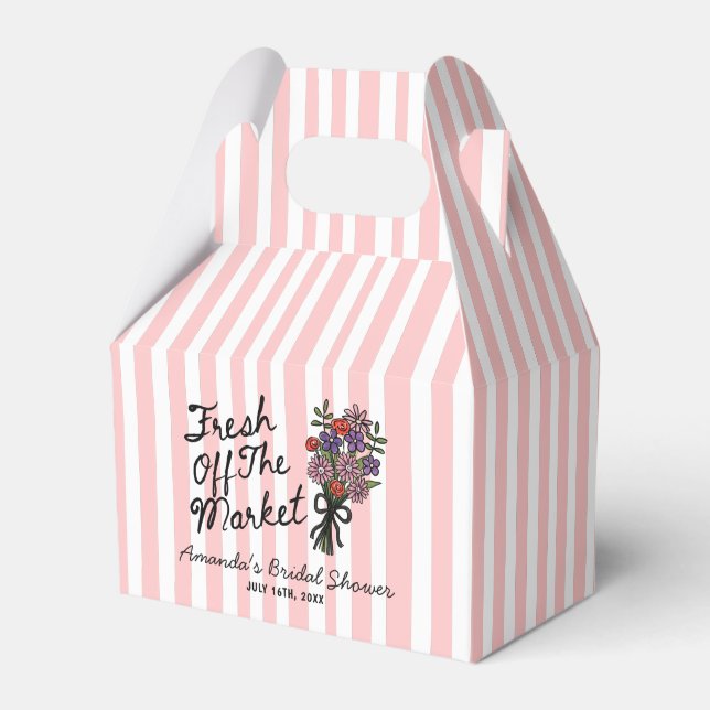 Bröllopsdusch med blomtema presentaskar (Framsidan Sidan)