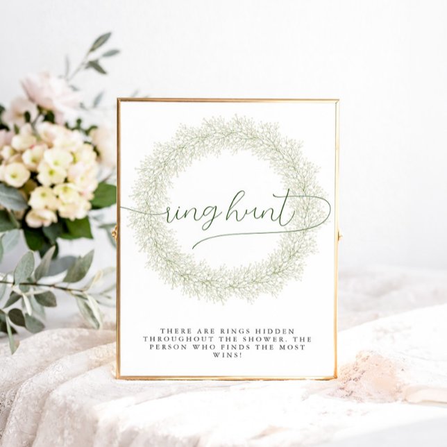 Bröllopsdusch med klassiska vita blommor för ringj poster (Skapare uppladdad)