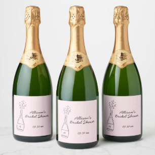 Bröllopsdusch med knallande champagneflaska