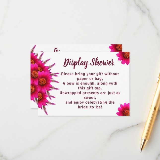 Bröllopsdusch med lila blommor tilläggskort (Fram/Back In Situ)