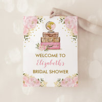 Bröllopsdusch med Rosa Blommor för Resäventyr