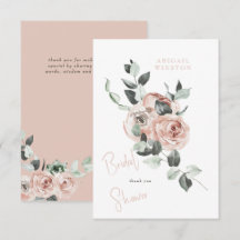 Bröllopsdusch med rosenskiftande eukalyptusblommor