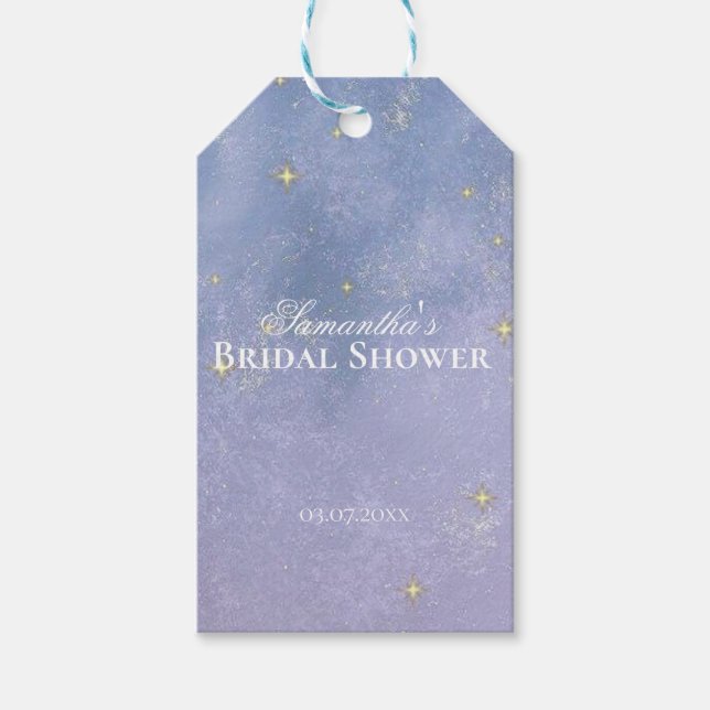 Bröllopsdusch med stjärnorna som vittnen presentetikett (Framsidan)