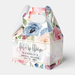 Bröllopsdusch med vattenfärgblommor Love in Bloom Presentaskar