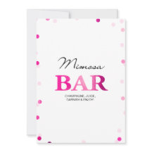 Bröllopsdusch Mimosa Bar skylt | Rosa konfetti