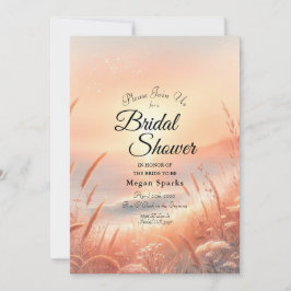 Bröllopsdusch på Golden Sunset Meadow Beach Inbjudningar