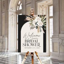 Bröllopsdusch pampasgräs modern boho elegant poster
