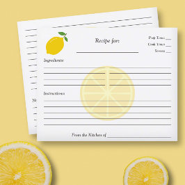 Bröllopsdusch Recept Kort för Citron