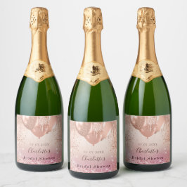 Bröllopsdusch rosa rose gold ballonger kul