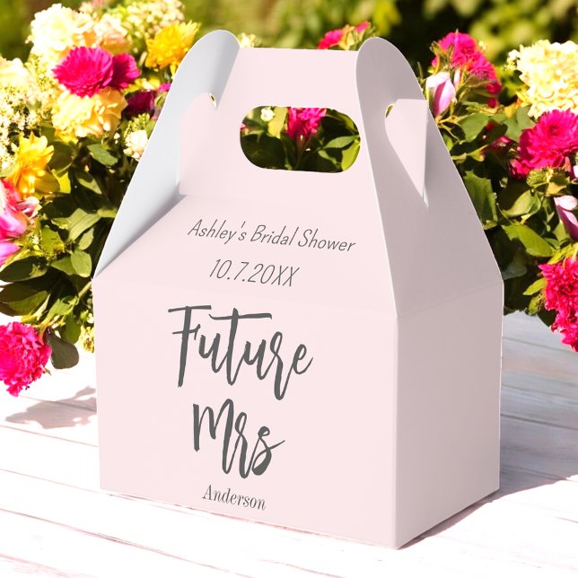 Bröllopsdusch Roséblommor Framtida Mrs Presentlåda (Skapare uppladdad)
