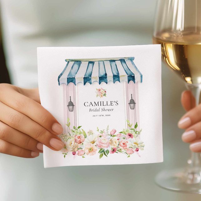 Bröllopsdusch servetter Blomsterträdgård (Garden Bridal Shower Paper Napkins)