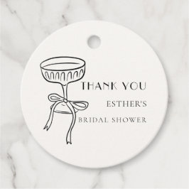 Bröllopsdusch Tack Kort Med Båge Champagneglas Gåvor Etiketter