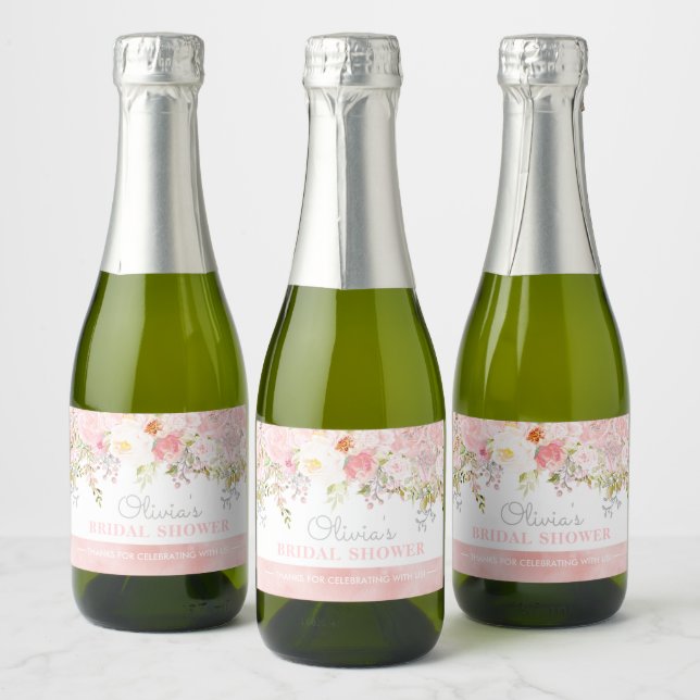 Bröllopsdusch Te-party i blomsterträdgård Mini (Flaskor)